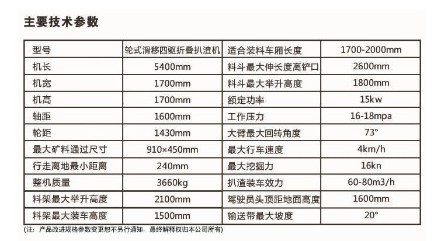 輪式滑移四驅(qū)折疊扒渣機(jī)